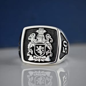 Family Silver Ring, Personalized Ring,Family Crest Signet Ring, Coat of Arms Ring,Crest Rings, Custom Signet Ring, Custom Crest Ring , Rings
