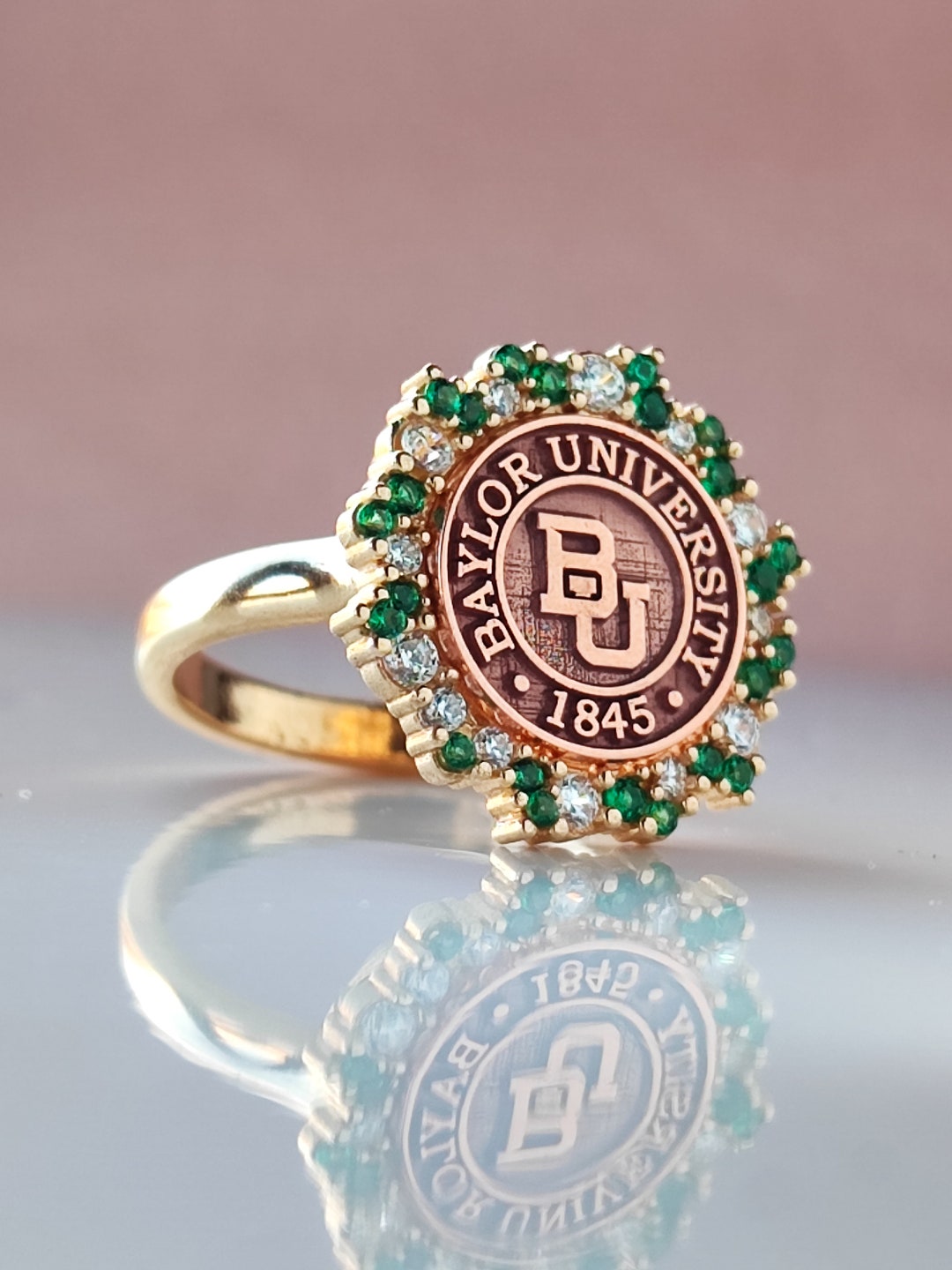 10K Gold Women’s University Graduation Ring, Personalized Gemstone ...