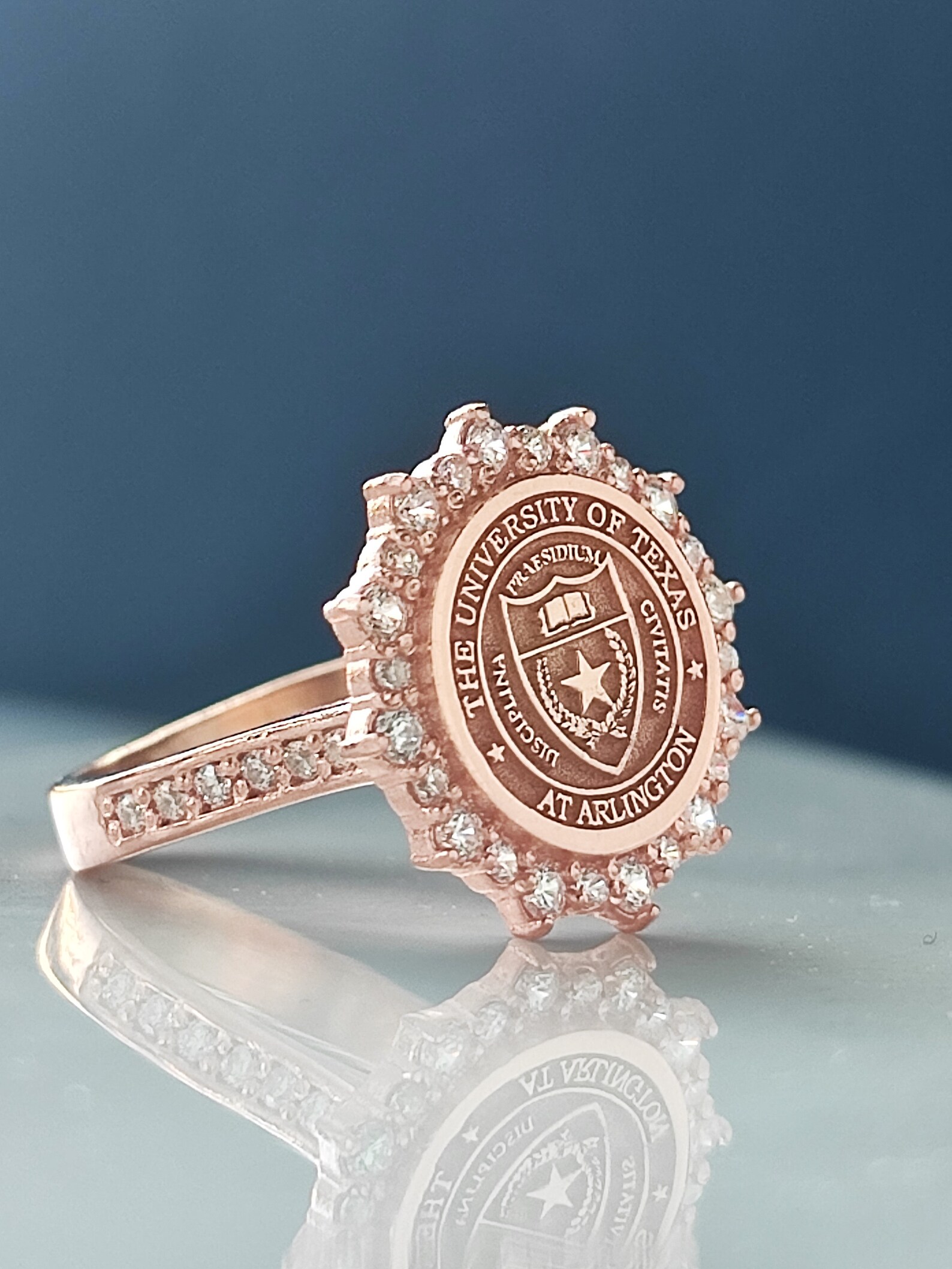 Academic Graduation Ring, Personalized College Ring, Sterling Silver ...