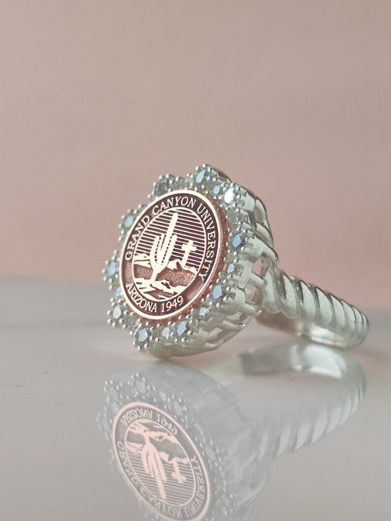 Custom 14k Gold Graduation Ring | Sterling Silver College Ring - Etsy