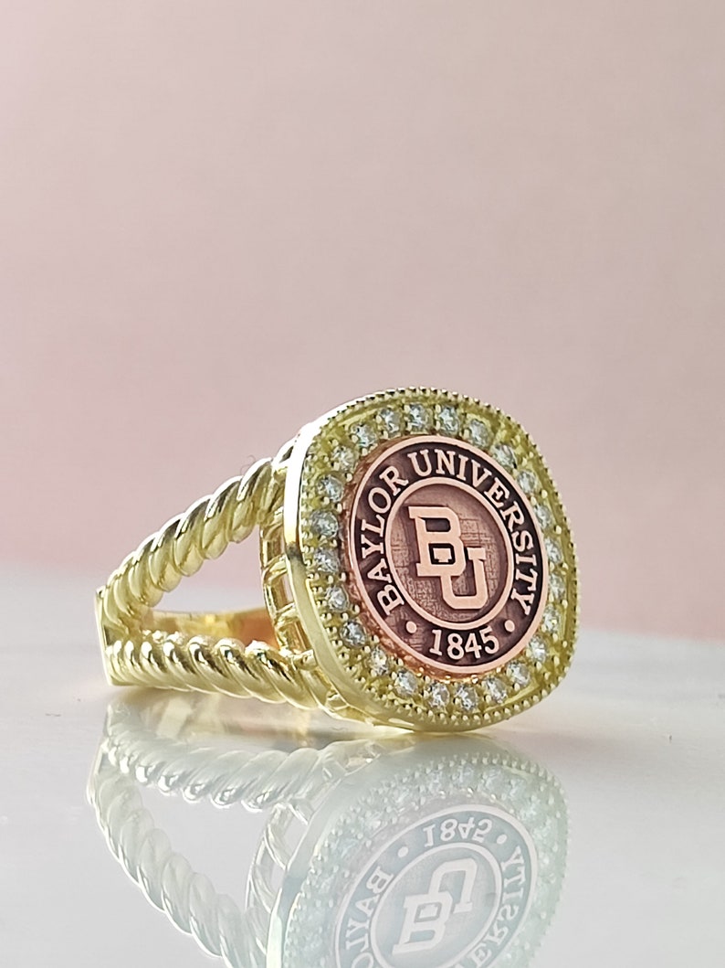 Personalized College Ring Sterling Silver University Ring Custom School ...