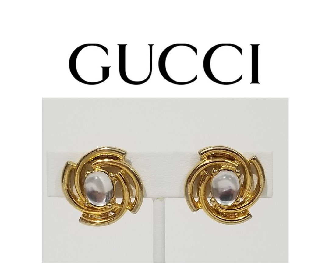 Genuine Vintage Paolo Gucci Clipon Earrings Etsy
