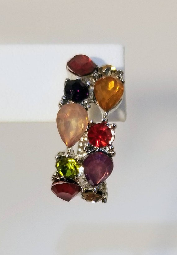 Sterling Silver And Multi Colored Gem