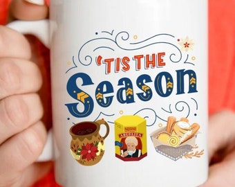 Tis this season PNG digital Clipart  transfer Mexican Christmas navidad mug año nuevo DTF sublimination shirt chocolate tamales pan dulce