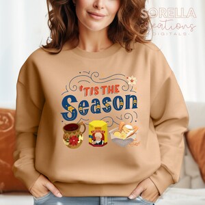Ten sezon PNG cyfrowy Clipart transfer Meksykańskie Boże Narodzenie navidadchurros añonuevo DTF sublimacja koszula czekoladowe tamales pan dulce