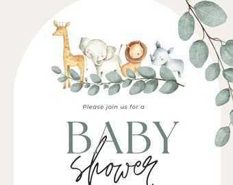 Safari Baby Shower Invitation