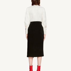 Luxury Wrap Skirt / Overlapping Waist Skirt / Statement Skirt image 4