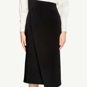 Luxury Wrap Skirt / Overlapping Waist Skirt / Statement Skirt image 5