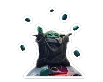 Grogu the Adorable: Mandalorian Vinyl Sticker
