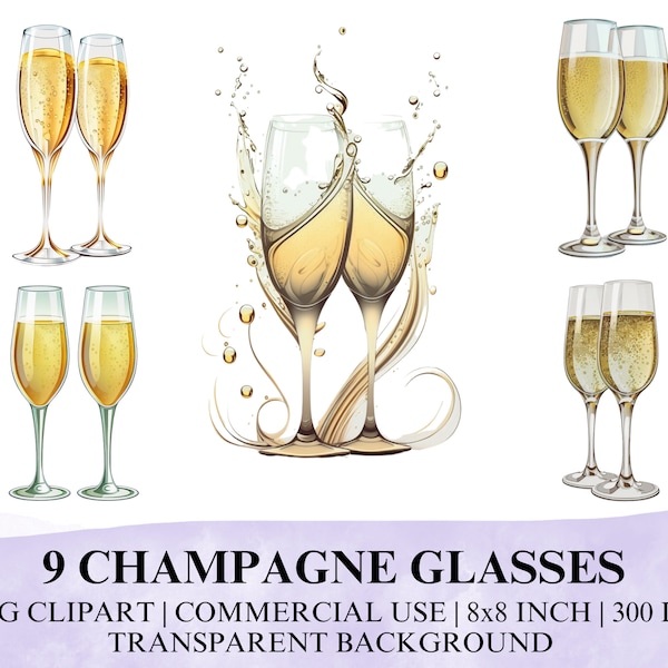 9 Champagne Glasses PNG Clipart, Clipart Champagne Glass PNG, Champagne Clipart, Champagne Svg, Champagne Glasses Cartoon Style PNG