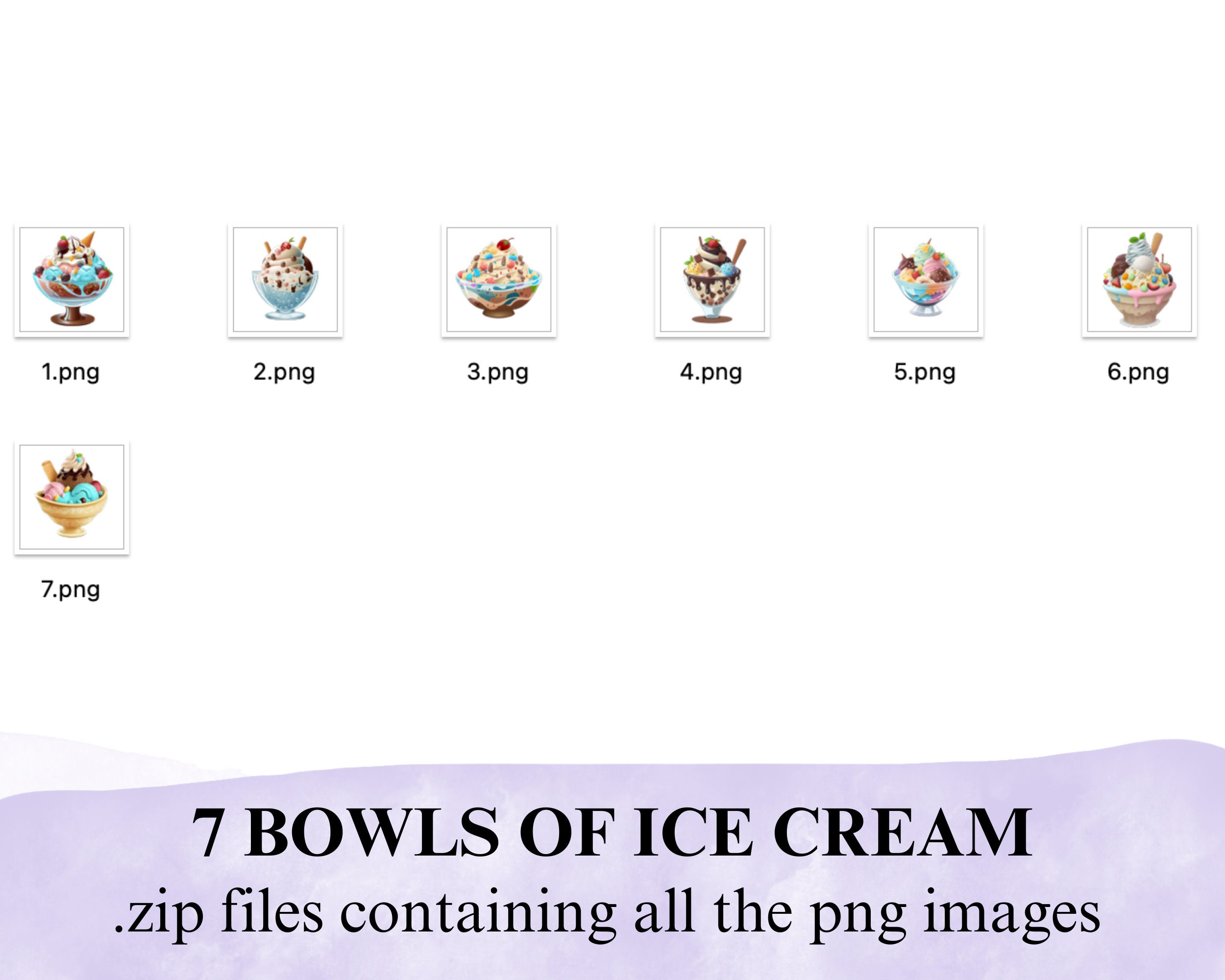 7 Bowls of Ice Cream PNG Clipart, Cartoon Style Bowls of Ice Cream ...