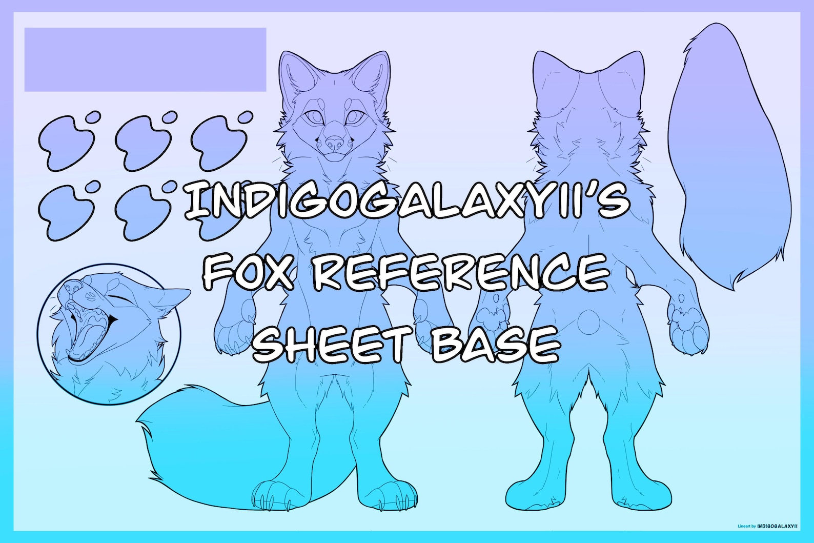 Fox Reference Sheet Base - Etsy