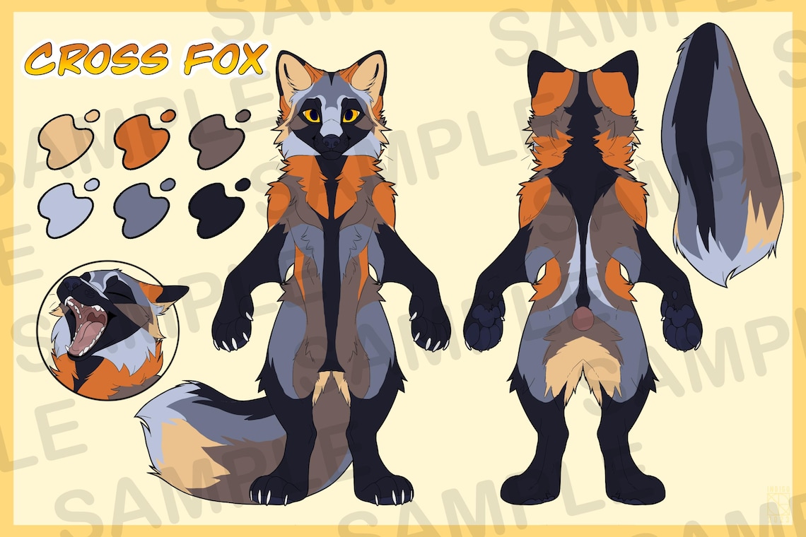 Fox Reference Sheet Base - Etsy