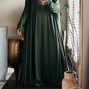 Conjunto de ropa de oración, Jilbab de oración de una pieza de longitud completa para mujeres, hijab adjunto, vestido de oración Abaya, vestido de oración en casa, regalo para mujeres musulmanas