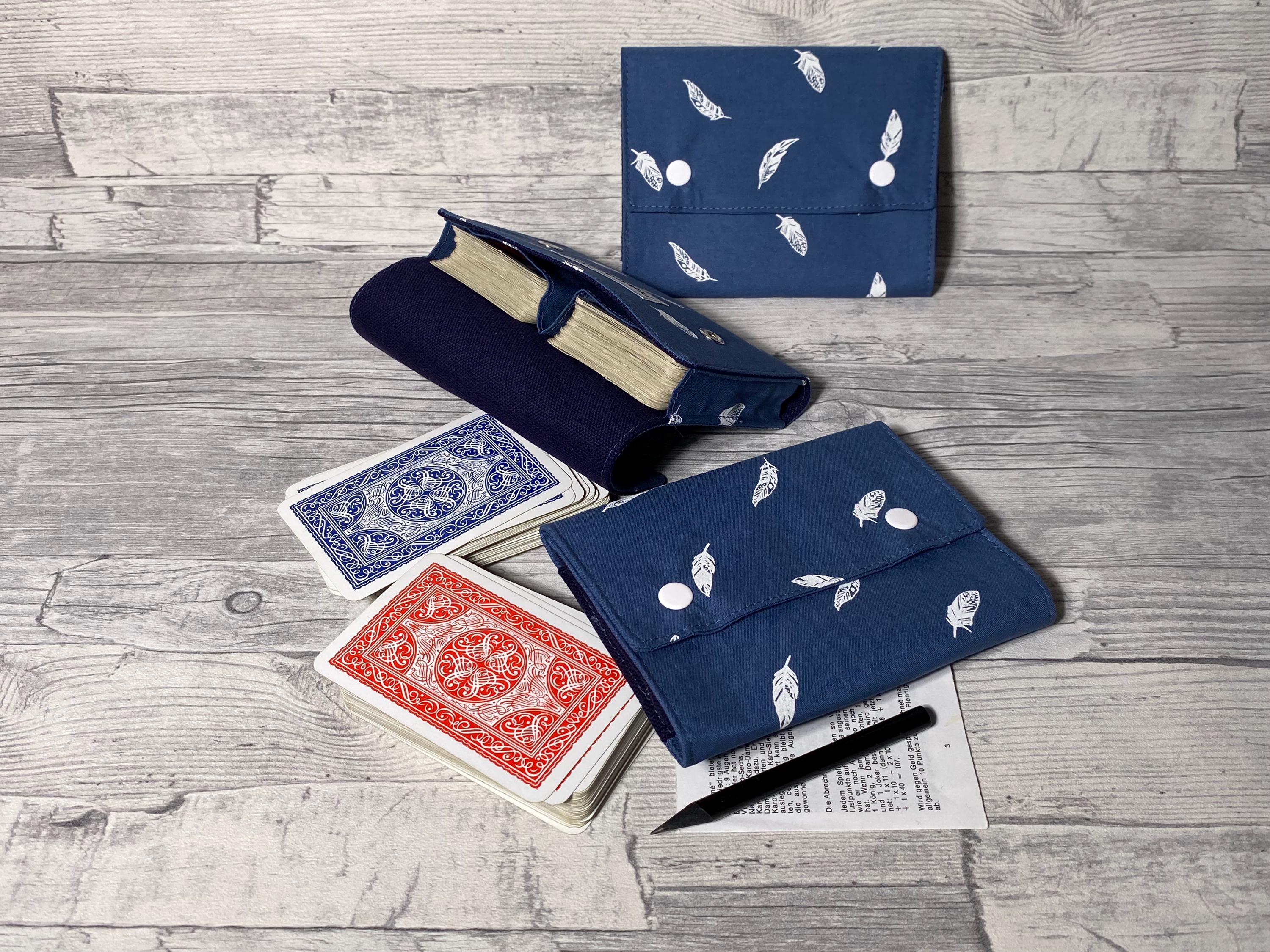 Spielkarten Etui für Kartenspiele mit vielen Karten aus Baumwolle
