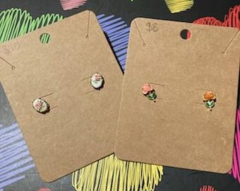 vintage flower earrings