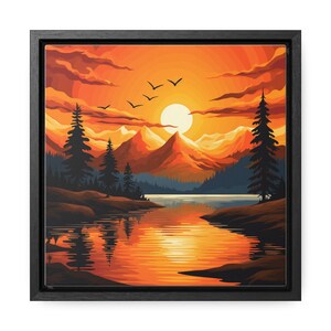 Dawn&#39;s Embrace - Oeuvre captivante sur toile au lever du soleil