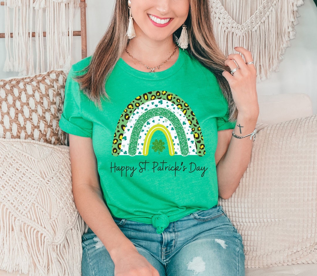 Lucky Rainbow Patch St. Patrick's Day Short Sleeve T-shirt main image 1