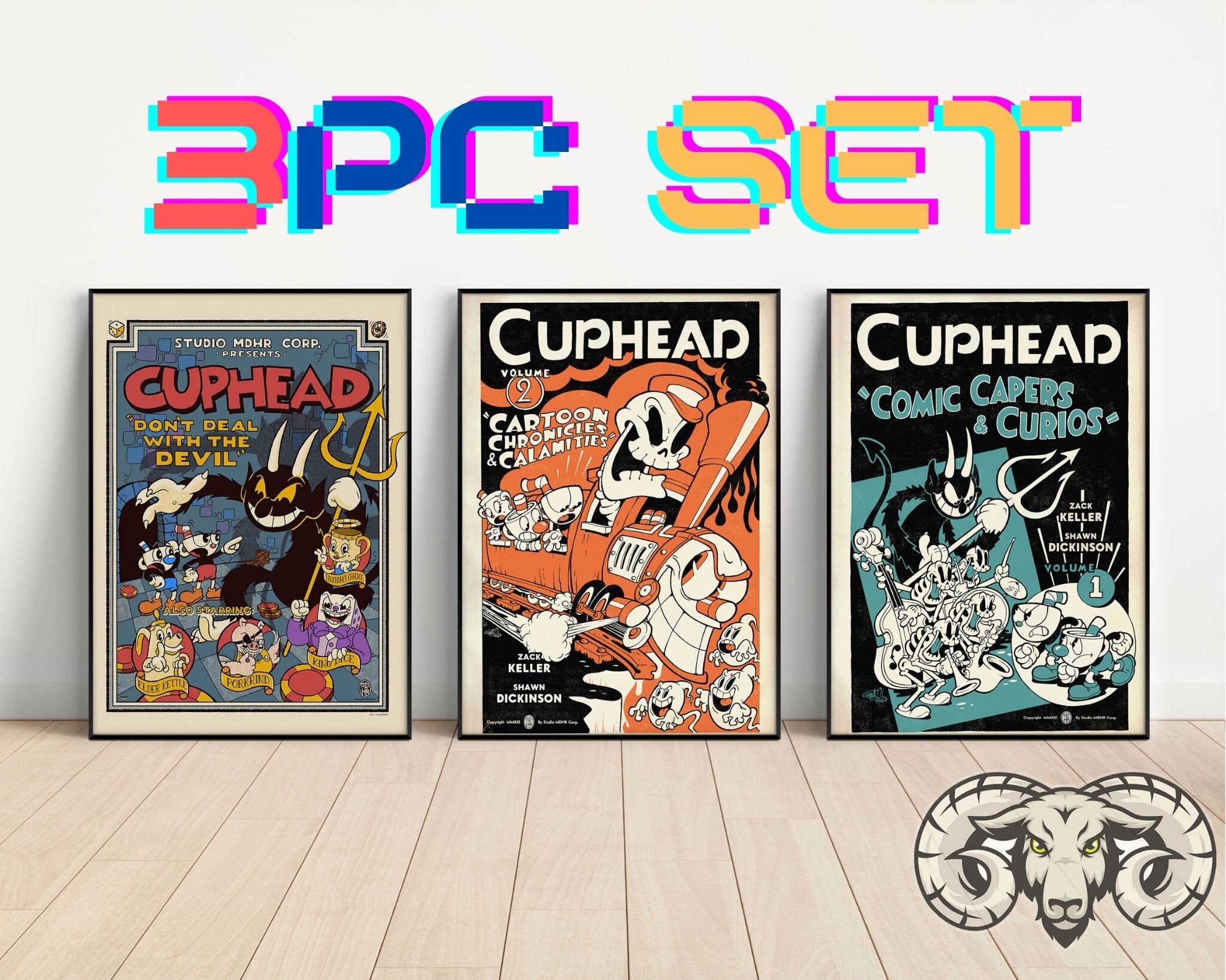 Cuphead Poster Speedrun Cuphead Poster Wall Art Sticky Poster