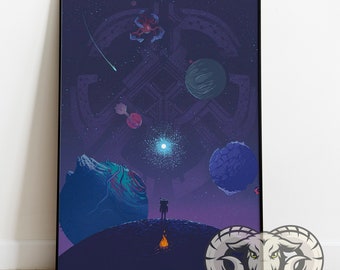 Outer Wilds Game Art Print Planets Poster Design 