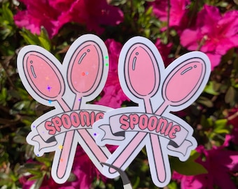 Spoonie Chronic Illness Invisible Illness Autoimmune Disease Positive Mental Health Sticker | Glossy or Holographic Finish