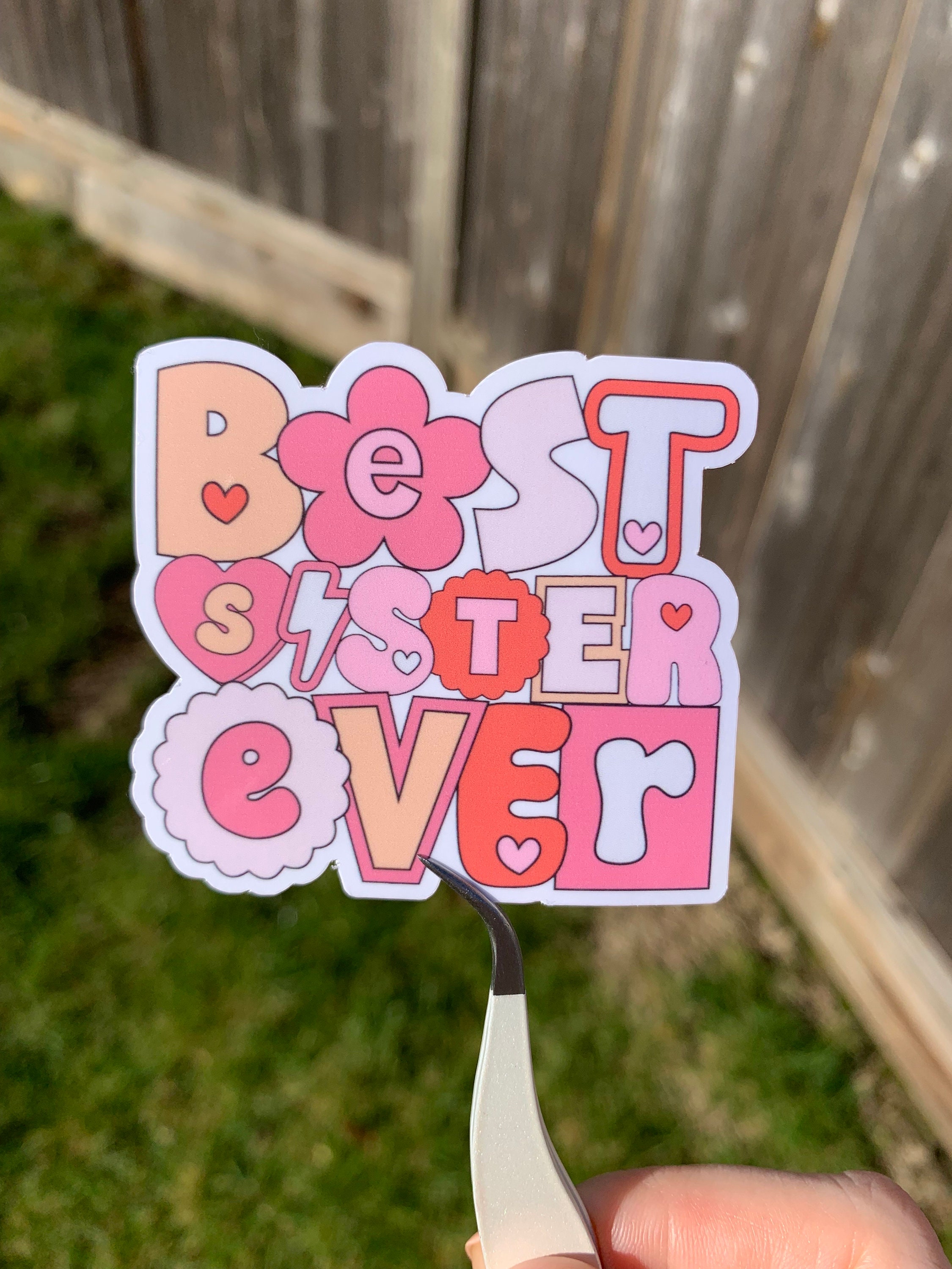 Siblings Sticker Best Sister Ever Love Family Sibling Sticker | Glossy or Holographic ...