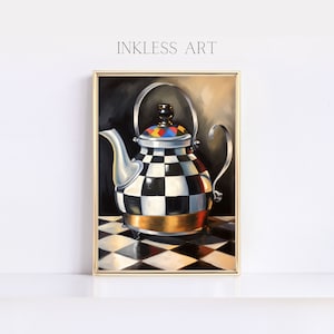 Checkered Teapot Etsy UK