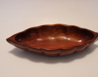 Madera de vaina de mono, tazón pequeño, 10,5" de largo