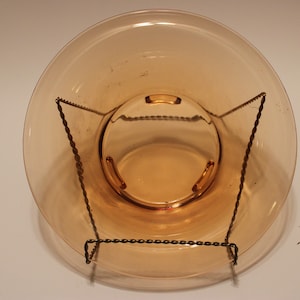 Elegant orange 10.75&quot; glass bowl with wide lip