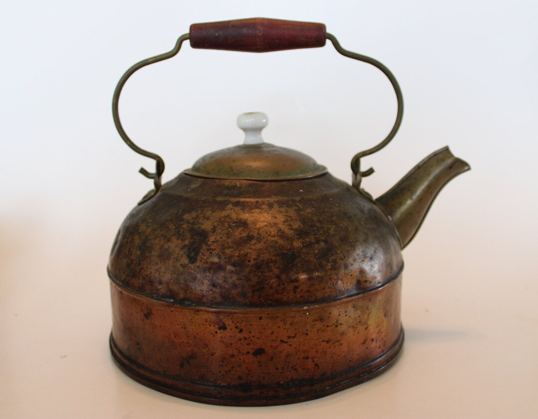 Fine Old Copper Kettle, Rustic Kitchen Style, 7