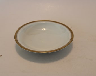 Crown Imperial Czechoslovakia small 5&quot; shallow bowl with gold trim