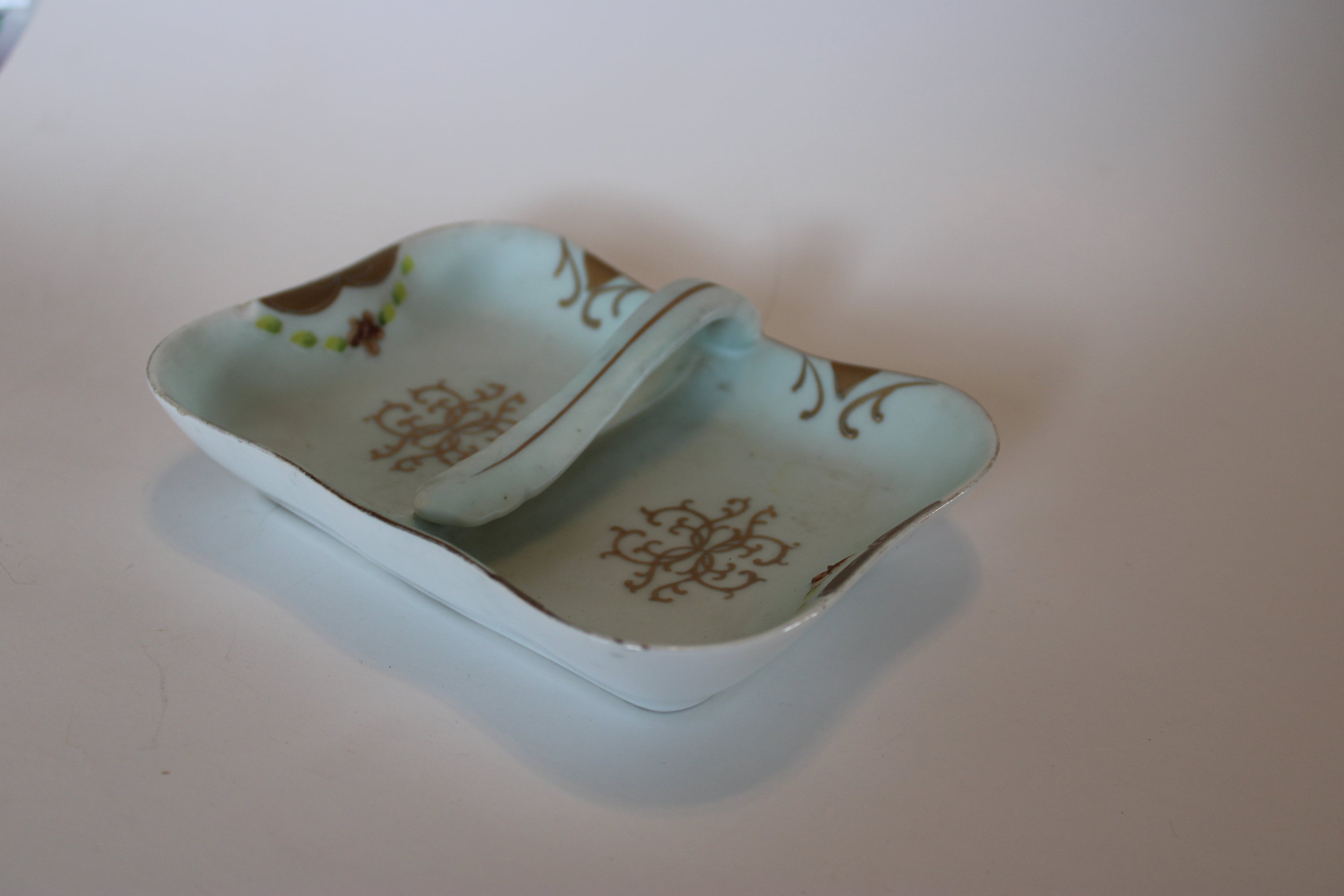 Antique 'Chine de Charme' (Charming China) divided dish, 5005, 6"x 5"