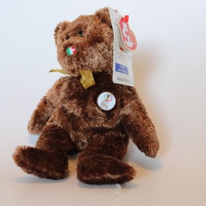 Ty Beanie Baby 2002 FIFA World Cup champion bear Italy nose