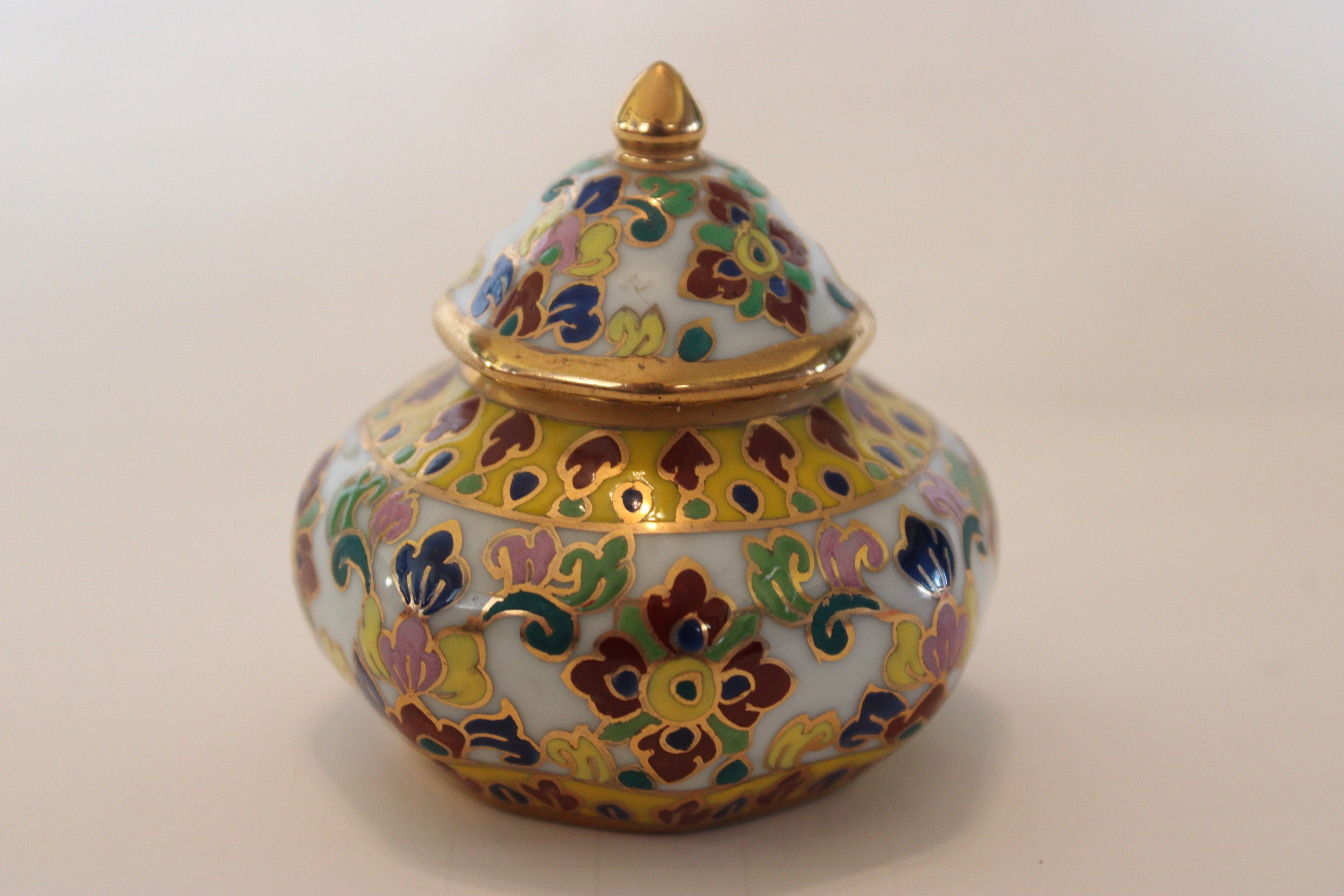 ケース付 Hand Painted in Thailand ティー まとめ 7点 セット ポット
