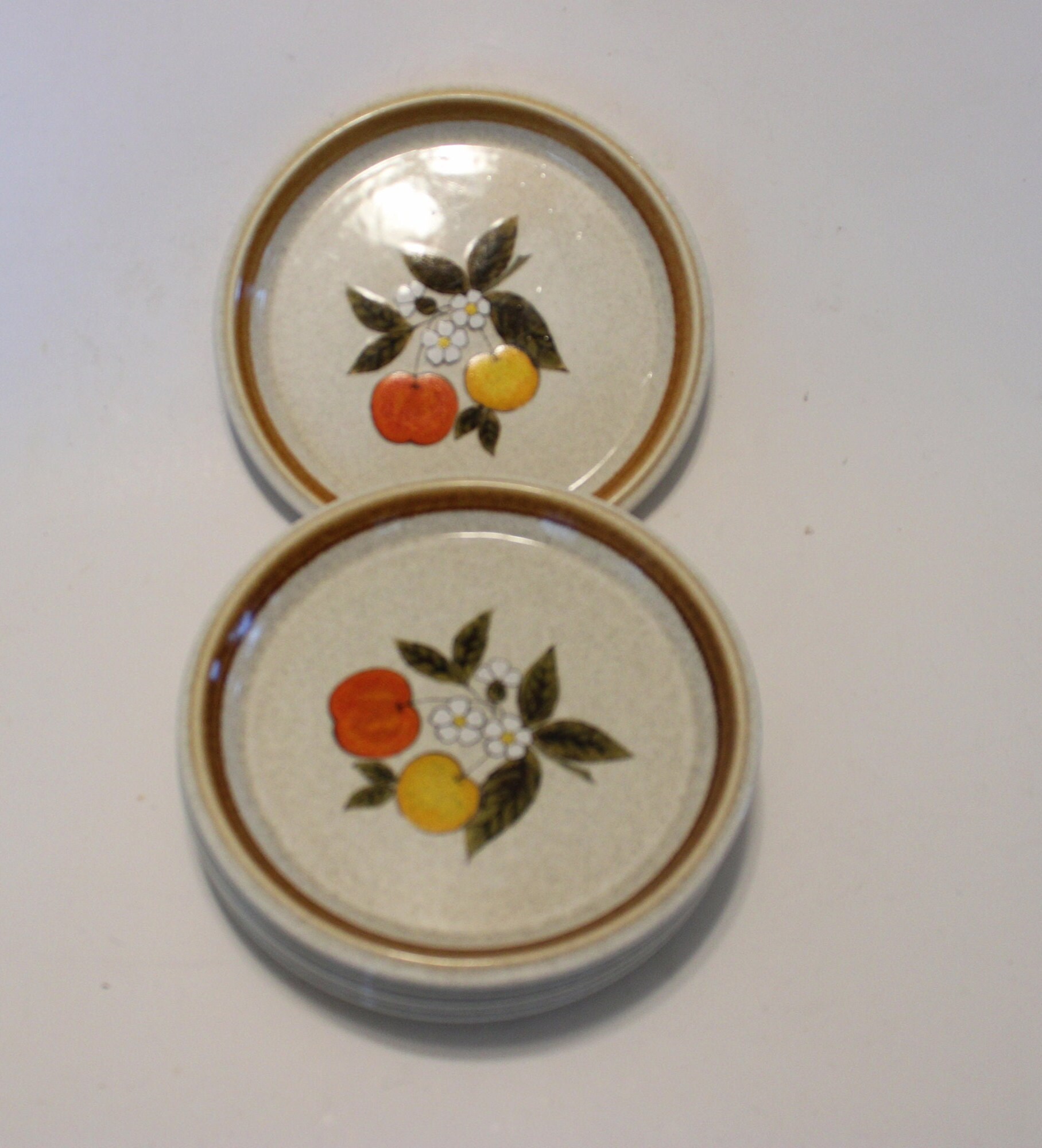 SET of SIX Mikasa Stone Manor Tempting P5812 Made in Japan 7.75" plates