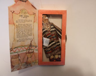 Chief Joseph collectible doll, in original box. Famous Americans by Hallmark, 1979