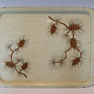 Vintage pine cone TV trays 17.5&quot; x 12.75&quot;