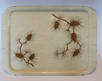Vintage pine cone TV trays 17.5&quot; x 12.75&quot;