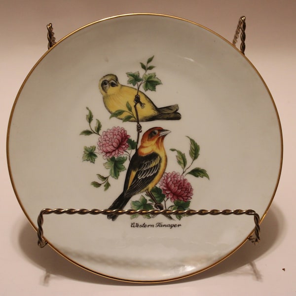 Bareuther Waldsassen Bavaria Germany 7.75" plate, 'Western Tanager'