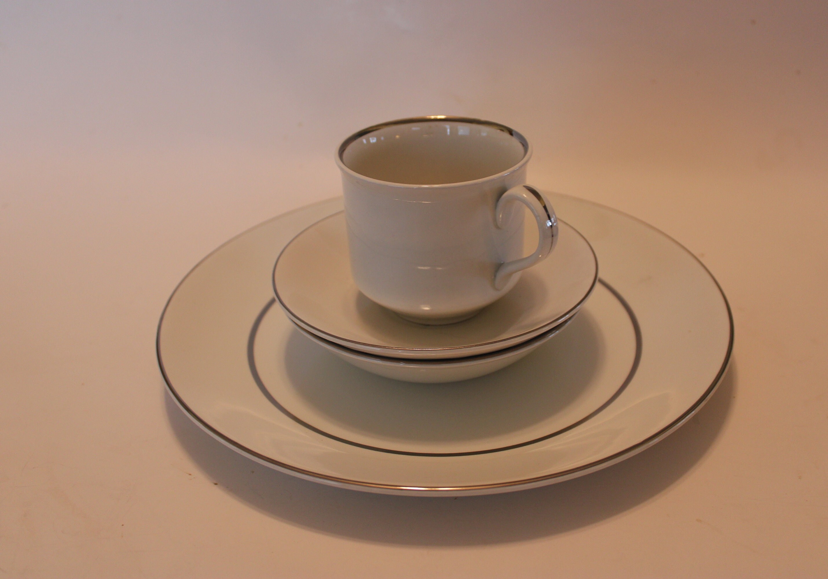 Beautiful Salem Dinnerware Boxed Set of Four Items Cup Saucer, Small