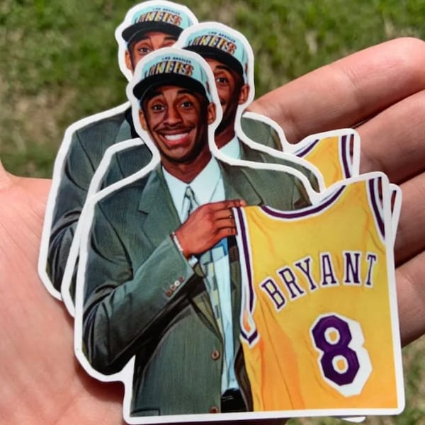 Kobe Bryant Sticker Lakers Mamba NBA Basketball Rookie 1996 Draft