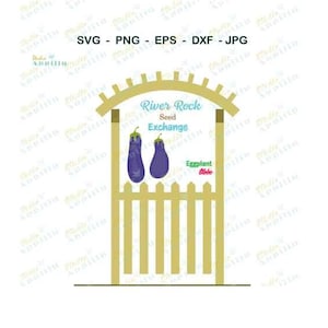 Giardino SVG I Arbor SVG I Staccionata File SVG I Semi Arte vettoriale I File di taglio melanzane I ClipArt di carota I File di taglio Cricut I Stampa e taglia
