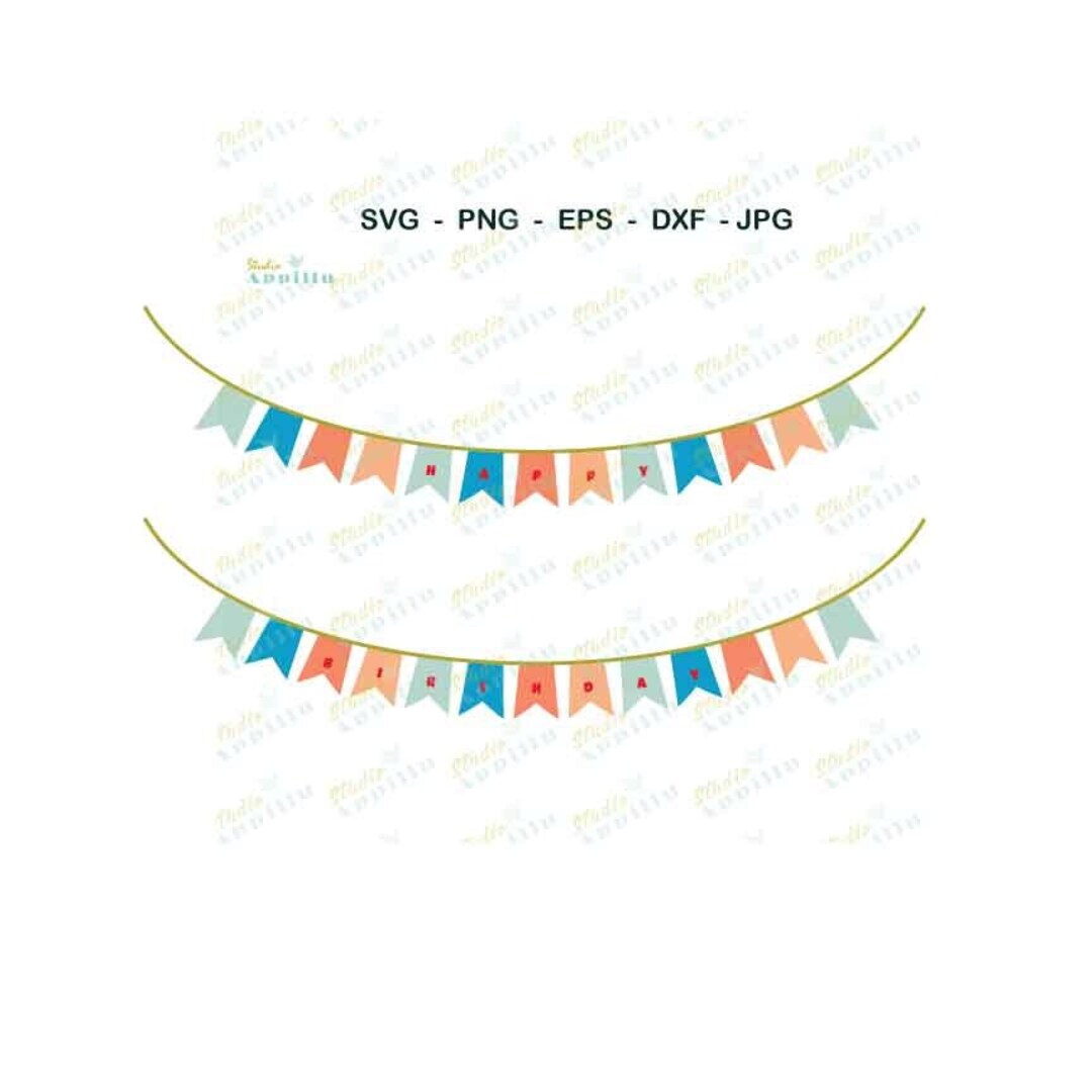 Birthday SVG Birthday Banner SVG Birthday Bunting SVG - Etsy