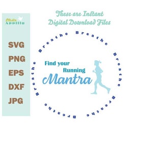 Motivacional correndo SVG I Correndo SVG I Runner girl Arquivo SVG I Mantra Arte vetorial I Cortar arquivo I Clip Art I Cricut cortar arquivo I Imprimir e recortar