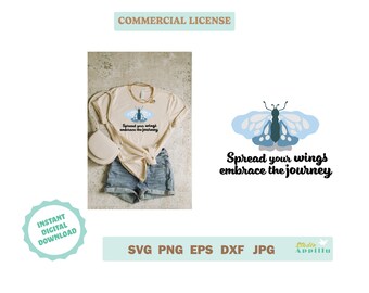 Blue butterfly SVG, butterfly clip art, butterfly Vector Art,  butterfly Cricut file, butterfly Silhouette,  Print & Cut, Commercial Use SVG