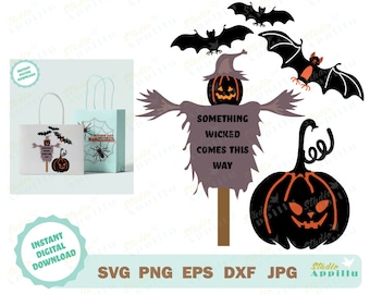 Halloween Svg, Scarecrow Svg, Halloween pumpkin Clipart, Halloween vector art, Cricut Cut Files, Silhouette print and cut, Sublimation file