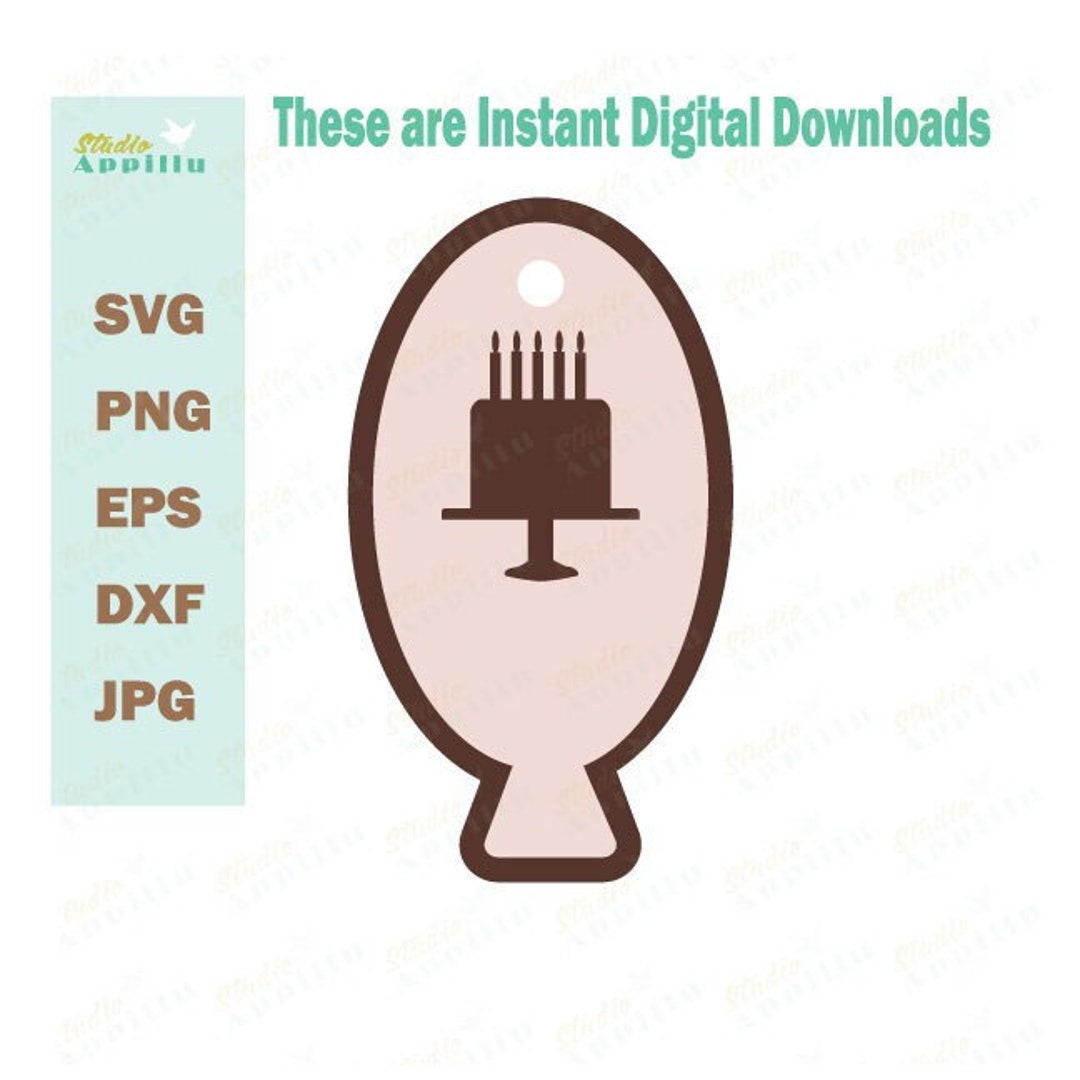 Gift Tag SVG Birthday Gift Tags SVG Balloon Gift Tag Vector Etsy