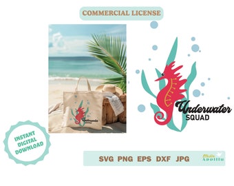 Sea Horse SVG, Sea Horse clip art, Vector art,  Sea Horse Cricut cut file, Sea Horse Silhouette, Sea Horse Print and Cut, Commercial Use SVG