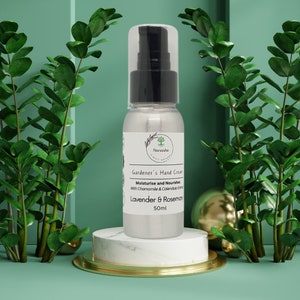 Gardener&#39;s Hand Cream With Chamomile & Calendula Extract - Scent- Lavender and Rosemary - 50ml