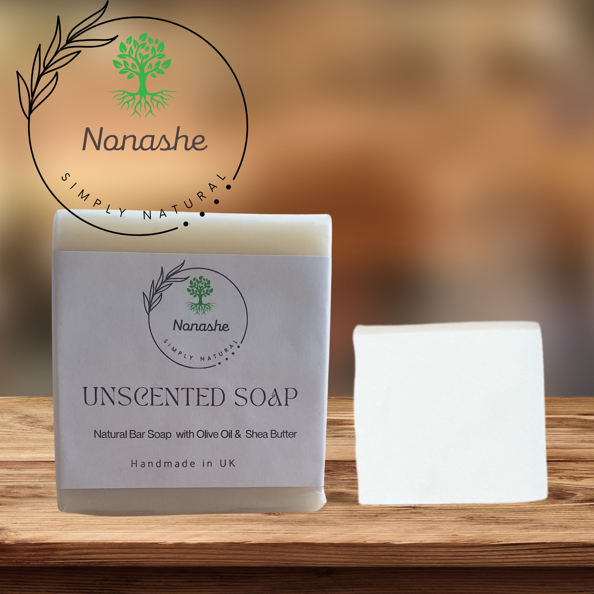 Unscented Soap For All Types Skin, Natural Bar Soap, Vegan , Palm Free for  Women and Men